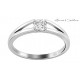 Bague de fiançaille or gris 18 carats diamant 0.15 ccarats