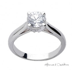 Bague fiançaille or blanc et diamant Insolite Lyon rhônes Alpes