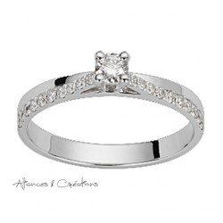 bague de mariage et fiançaille en or blanc diamant Rhônes alpes Lyon Insolite