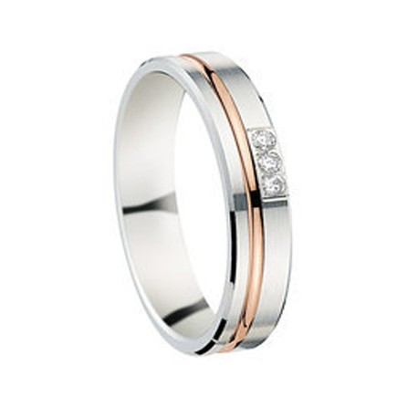 Alliance or blanc & or rose diamant INSOLITE