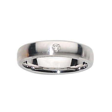 Alliance diamant or blanc INSOLITE ALLIANCES