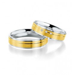 Alliance mariage Argent & Or 585/1000