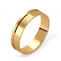 Alliance or jaune satiné et liseret excentré brillant