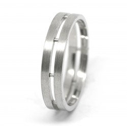 Alliance or blanc ajouré picot