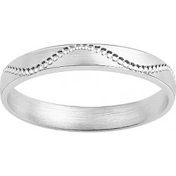 Alliance et création fantaisie en or blanc 18