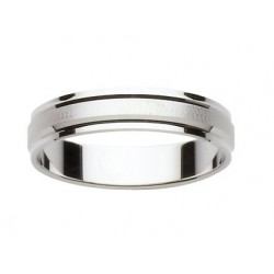 Alliance or blanc satinée créateur Pfertzel