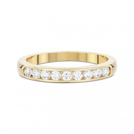 Alliance 1/2 tour serti rail 0.41 ct INSOLITE