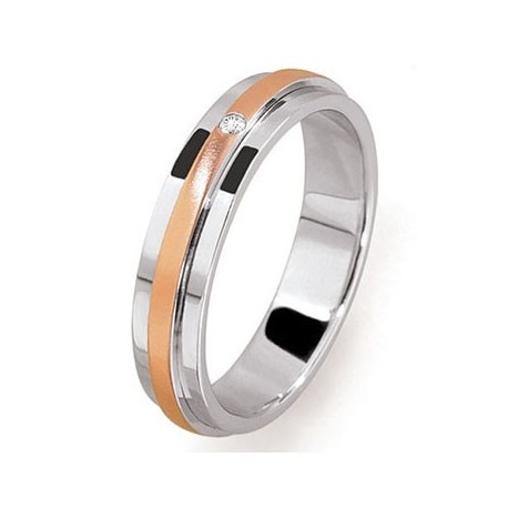 Alliance & création diamant bicolore 