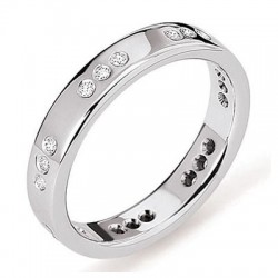 Alliance or blanc & diamants