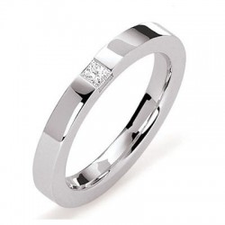 alliance or blanc diamant princesse INSOLITE