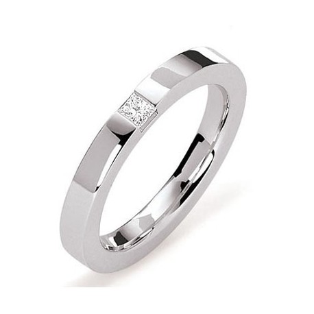 alliance or blanc diamant princesse INSOLITE