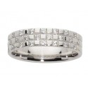Alliance multi diamants et or blanc