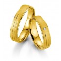 Alliance or jaune & Diamant