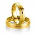 Alliance or jaune & diamant brillant