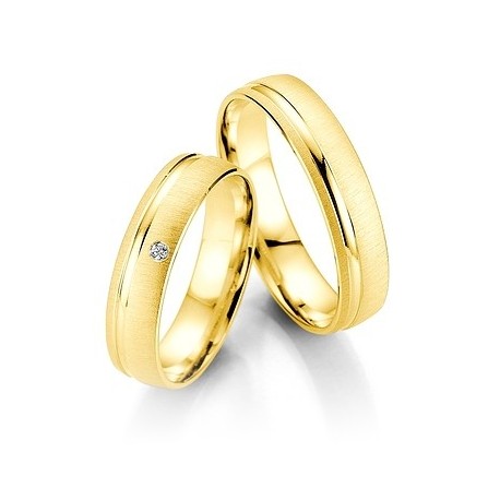 Alliance or blanc satiné créateur Breuning