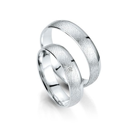 Alliance or blanc satinée créateur Breuning