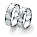 Alliance or blanc & diamants