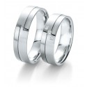 Alliance homme or blanc & Diamants