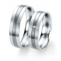 Alliance femme or blanc & diamants