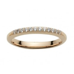 alliance or jaune demi-tour diamant