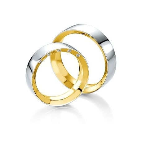 Alliance or 18 carats 750/1000 Diamants Breuning