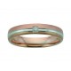 Alliance de mariage 3 ors et diamant