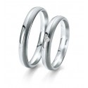 Alliance homme or blanc brossé & brillant