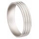 Alliance Fantaisie polie or Blanc striée