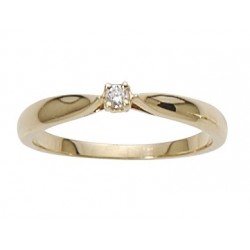 Solitaire Diamant Griffe or 750/1000