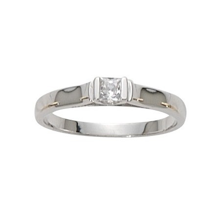 solitaire diamant princesse