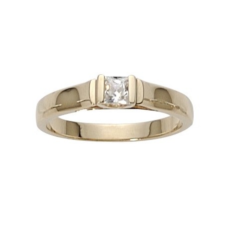 solitaire diamant princesse 0.28 ct Insolite Lyon