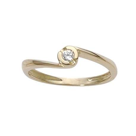 solitaire original en or jaune Insolite Lyon