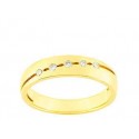 alliance diamant or jaune diagonale