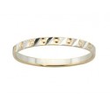 Alliance fantaisie rhodiée or 9 carats