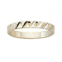 Alliance fantaisie rhodiée or 9 carats