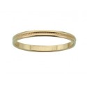 Alliance fantaisie filet perlé or jaune 9 carats