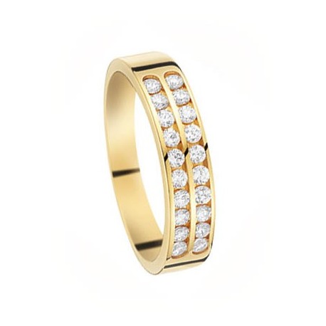 Alliance diamant 750/1000 double rang