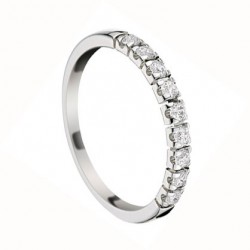 Alliance demi tour or et diamants 750/1000