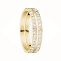 Alliance double range ajourée diamants