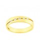 Alliance or jaune et diamants