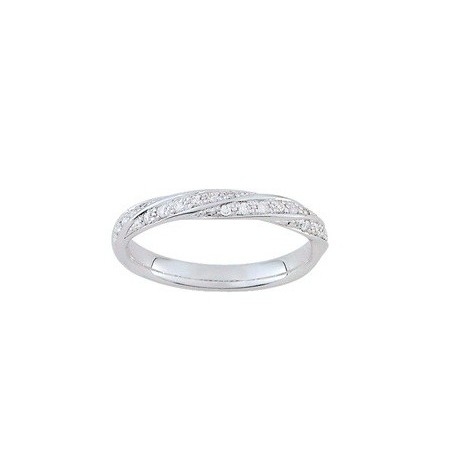 Alliance or blanc torsade diamants