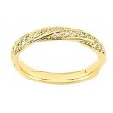 Alliance bicolore torsade et diamants