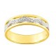 Bague de mariage bicolore ajourée et diamants
