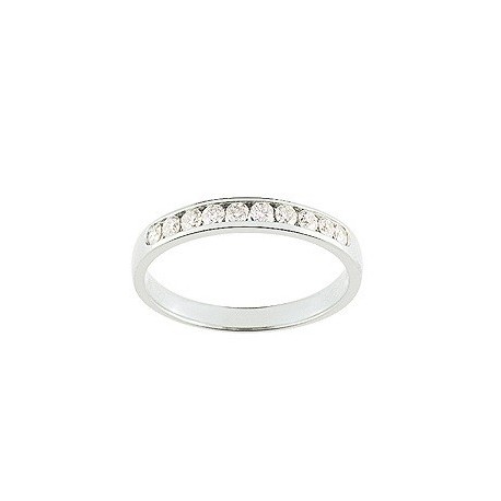 Alliance demi tours diamants serti rail