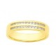 Alliance de mariage double rang or et diamants 