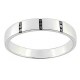 Alliance de mariage diamants noir or 750/1000