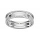 Alliance or blanc 750/1000 ajourée Createur Orest