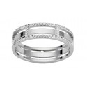 Alliance or blanc diamantée ajourée