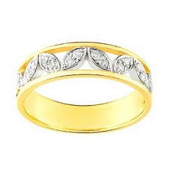 Alliance or et diamants ajourée createur Girard INSOLITE