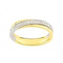 Alliance bicolore or blanc or jaune & diamants